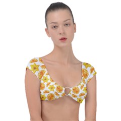 Oranges Love Cap Sleeve Ring Bikini Top by designsbymallika