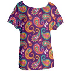 Paisley Purple Women s Oversized Tee by designsbymallika