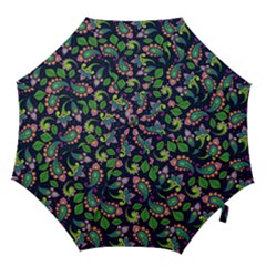 Paisley Green Print Hook Handle Umbrellas (small)