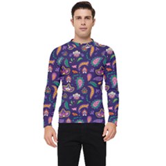 Paisley Print 2 Men s Long Sleeve Rash Guard by designsbymallika