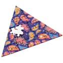 Blue Paisley Print 2 Wooden Puzzle Triangle View3