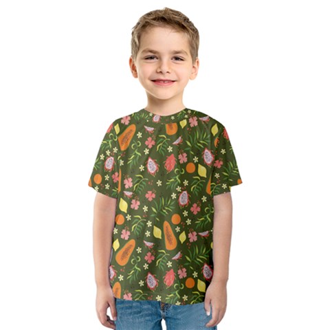 Tropical Fruits Love Kids  Sport Mesh Tee by designsbymallika