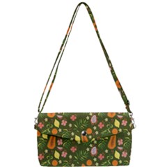 Tropical Fruits Love Removable Strap Clutch Bag by designsbymallika