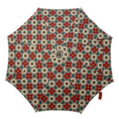 Seamless Red Pattern Hook Handle Umbrellas (large) by designsbymallika