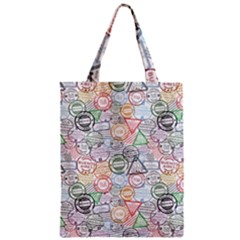 Travel World Zipper Classic Tote Bag by designsbymallika