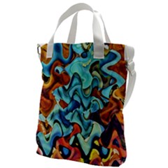 Abstrait Canvas Messenger Bag by sfbijiart