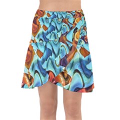 Abstrait 001 -1 (1)p Wrap Front Skirt by sfbijiart