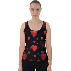 Multicoeur Velvet Tank Top by sfbijiart