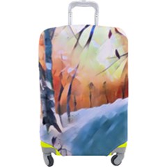 Paysage D hiver Luggage Cover (large) by sfbijiart