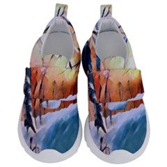 Paysage D hiver Kids  Velcro No Lace Shoes by sfbijiart