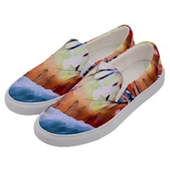 Paysage D hiver Men s Canvas Slip Ons by sfbijiart