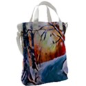 Paysage D hiver Canvas Messenger Bag View2