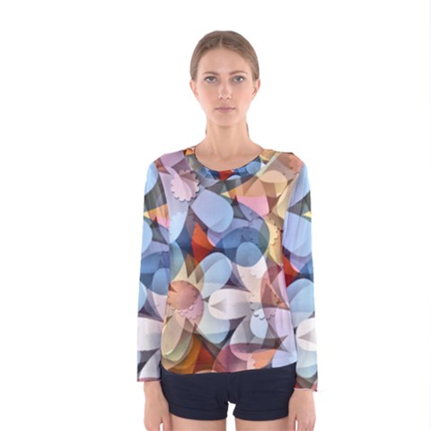 Multifleurs Women s Long Sleeve Tee by sfbijiart