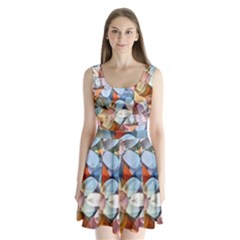 Multifleurs Split Back Mini Dress 