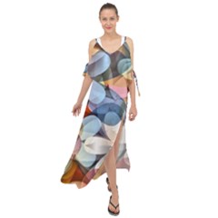 Multifleurs Maxi Chiffon Cover Up Dress