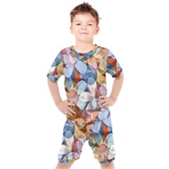 Multifleurs Kids  Tee And Shorts Set by sfbijiart