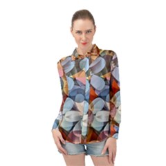 Multifleurs Long Sleeve Chiffon Shirt