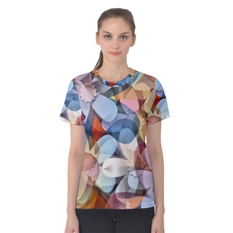 Multifleurs Women s Cotton Tee by sfbijiart