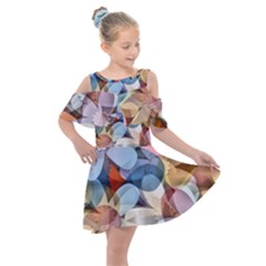 Multifleurs Kids  Shoulder Cutout Chiffon Dress by sfbijiart