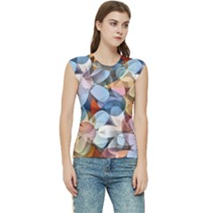 Motif Florale Women s Raglan Cap Sleeve Tee