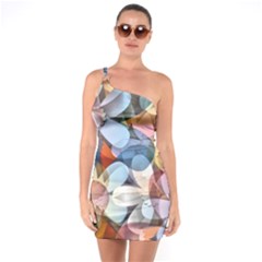 Motif Florale One Soulder Bodycon Dress