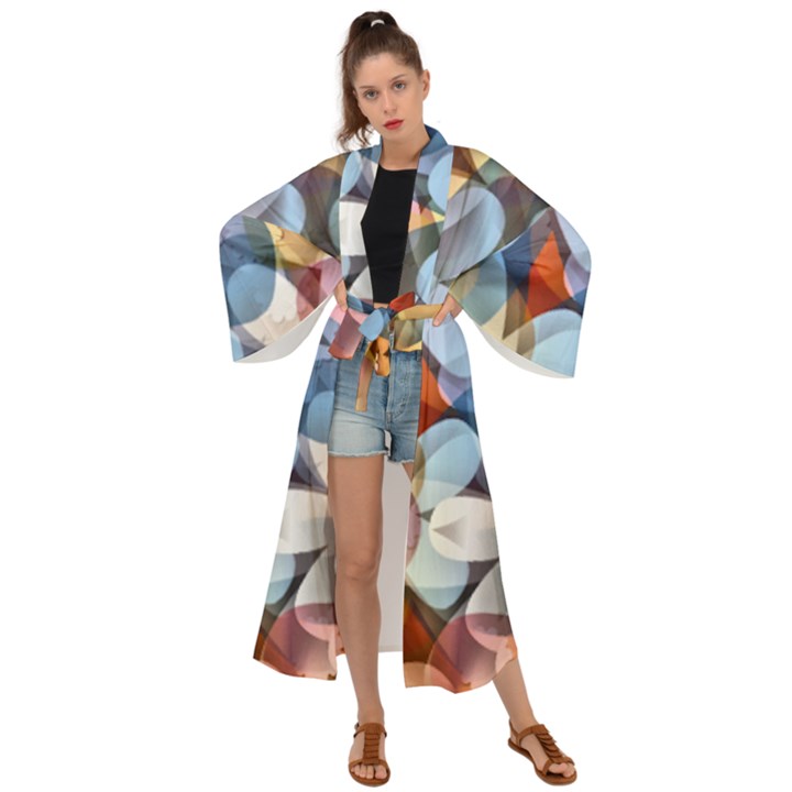 Motif Florale Maxi Kimono
