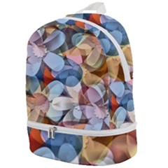 Motif Florale Zip Bottom Backpack by sfbijiart