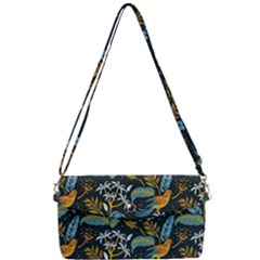 Tropical Bird Pattern Removable Strap Clutch Bag by designsbymallika