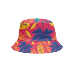 Beautiful Pink Tropical Pattern Inside Out Bucket Hat (kids) by designsbymallika