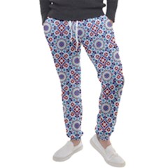 Blue Tile Pattern Men s Jogger Sweatpants by designsbymallika