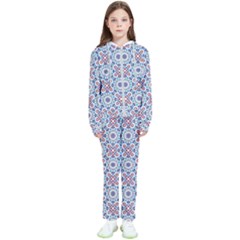 Blue Tile Pattern Kids  Tracksuit