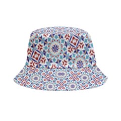 Blue Tile Pattern Inside Out Bucket Hat