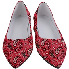 Baatik Red Pattern Women s Block Heels  by designsbymallika