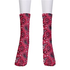 Baatik Red Pattern Men s Crew Socks