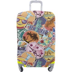 Travel Is Love Luggage Cover (large) by designsbymallika