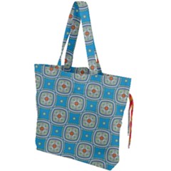 Traditional Indian Pattern Drawstring Tote Bag by designsbymallika