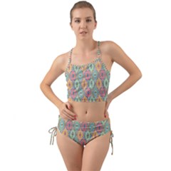 Mandala Baatik Print Mini Tank Bikini Set by designsbymallika