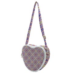 Antique Tile Pattern Heart Shoulder Bag