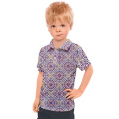 Antique Tile Pattern Kids  Polo Tee