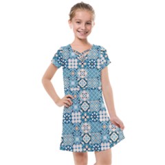 Ceramic Tile Pattern Kids  Cross Web Dress by designsbymallika