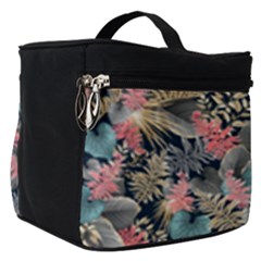 Pink Blue Metallic Pattern Make Up Travel Bag (small) by designsbymallika