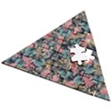 Pink Blue Metallic Pattern Wooden Puzzle Triangle View2