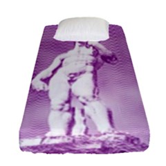 Modul Statue Greek Athlete Vaporwave Fitted Sheet (Single Size)