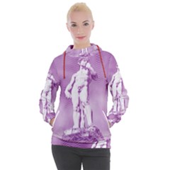 Modul Statue Greek Athlete Vaporwave Women s Hooded Pullover