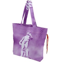 Modul Statue Greek Athlete Vaporwave Drawstring Tote Bag