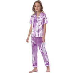 Modul Statue Greek Athlete Vaporwave Kids  Satin Short Sleeve Pajamas Set