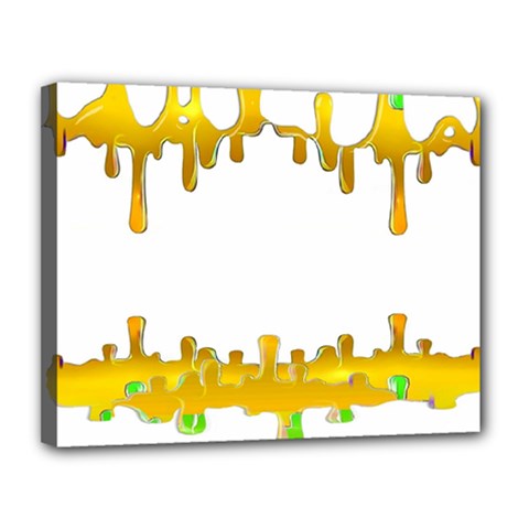 Dripping Paint In Wonderful Colors Canvas 14  X 11  (stretched) by pepitasart