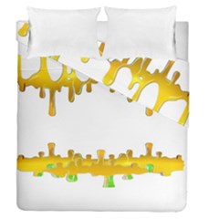 Dripping Paint In Wonderful Colors Duvet Cover Double Side (queen Size) by pepitasart