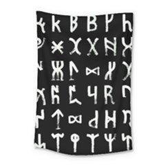 Macromannic Runes Collected Inverted Small Tapestry by WetdryvacsLair