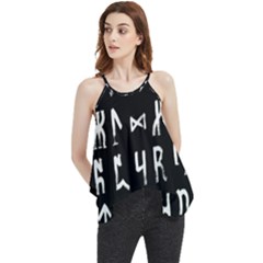 Macromannic Runes Collected Inverted Flowy Camisole Tank Top